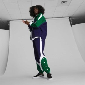 Puma Overtime Basketball Track Jacket Oberbekleidung Damen Blau | HMFSOKI-06
