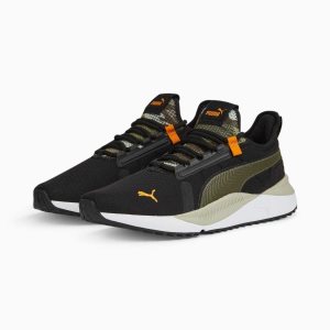 Puma Pacer Future Street Sashiko Sneakers Damen Schwarz Olivgrün Orange Dunkelrot | GMNREQO-73