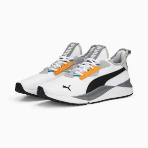 Puma Pacer Future Street Wip Sneakers Damen Weiß Schwarz Hellgrau | QGDMCXB-75