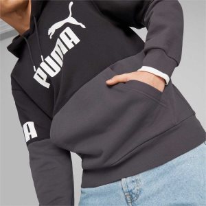 Puma Power Colourblock Hoodie Sweatshirts Herren Schwarz | FHKEIDN-02
