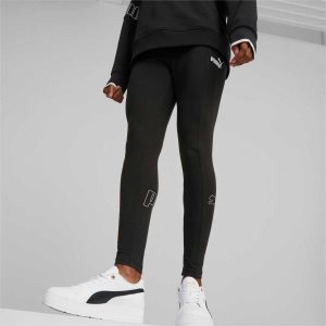 Puma Power Colourblocked Leggings Damen Schwarz | YOFQRJG-39