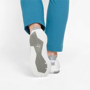 Puma Proadapt Alphacat Leder Golfschuhe Herren Weiß Silber | PSEWMDI-28