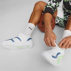 Puma Rise Nitro Basketballschuhe Damen Weiß Tiefes | CSEPOKD-90