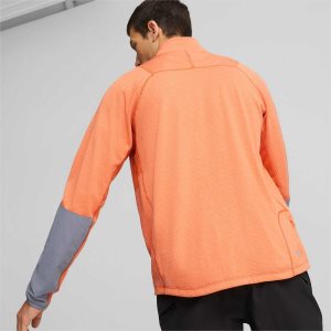 Puma Seasons Raincell Trail Lauf Half-zip Pullover Sweatshirts Herren Rot | EWLIDGB-64