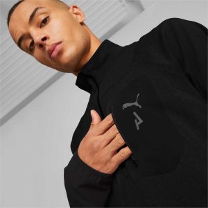 Puma Seasons Raincell Trail Lauf Half-zip Pullover Sweatshirts Herren Schwarz | ZDEBSYO-80