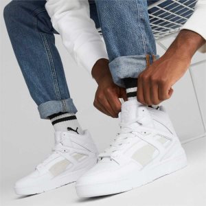 Puma Slipstream Hi Leder Sneakers Damen Weiß Weiß | CZIFAUV-36