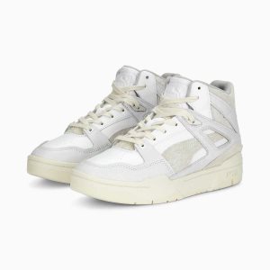 Puma Slipstream Hi Thrifted Sneakers Damen Weiß Weiß Grau | VRUNAJM-38