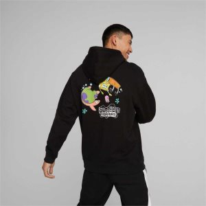 Puma Spongebob Hoodie Sweatshirts Herren Schwarz | IBLSUZT-85