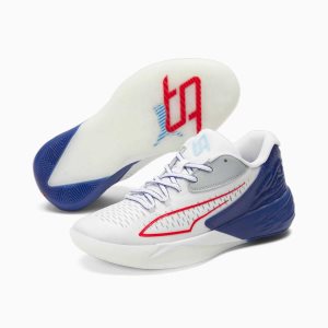 Puma Stewie 1 Four-time Basketballschuhe Damen Weiß Blau | IZNOVRG-14