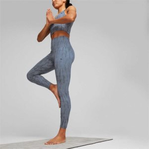 Puma Studio Trend Printed Sport Leggings Damen Grau | OATMQDX-43