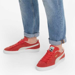 Puma Suede Classic Xxi Sneakers Herren Rot Weiß | FTBJMZR-89