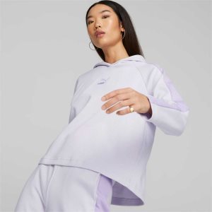 Puma T7 Hoodie Sweatshirts Damen Lavendel | RPTHXQZ-43