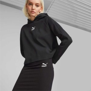 Puma T7 Hoodie Sweatshirts Damen Schwarz | ANQFDBK-96