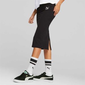 Puma T7 Long Röcke Damen Schwarz | FUZJMGX-17