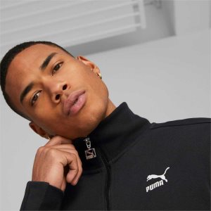 Puma T7 Track Jacket Oberbekleidung Herren Schwarz | JWCKVMX-09