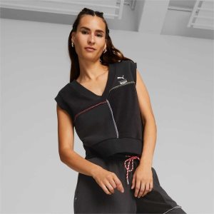 Puma The Ragged Priest Vest Sweatshirts Damen Schwarz | OGUJRTK-95