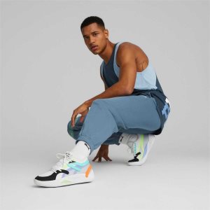 Puma Trc Blaze Court Basketballschuhe Herren Weiß Orange | RKCPYHM-56