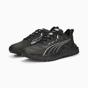 Puma Voyage Nitro 2 Laufschuhe Herren Schwarz Metal Silber | LGSVQNA-98